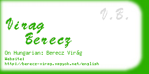 virag berecz business card